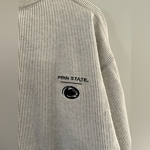 VTG Pro Edge Penn State Long Sleeve Sweatshirt Gray White Stripes Size L - Picture 6 of 10